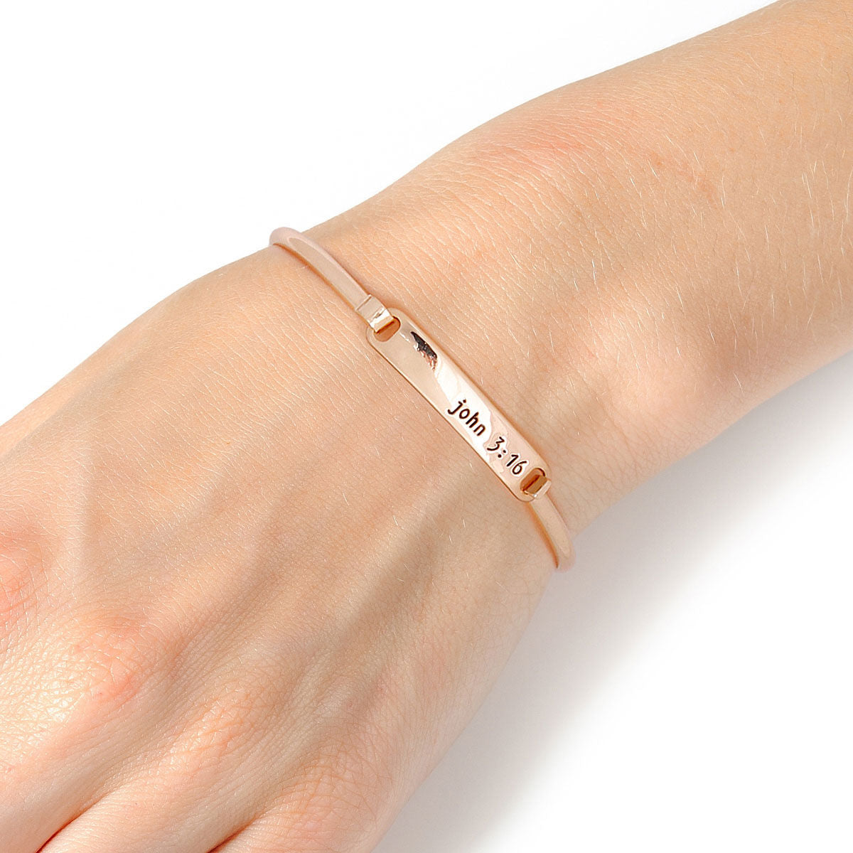 John 3:16 Gold Hook Bangle