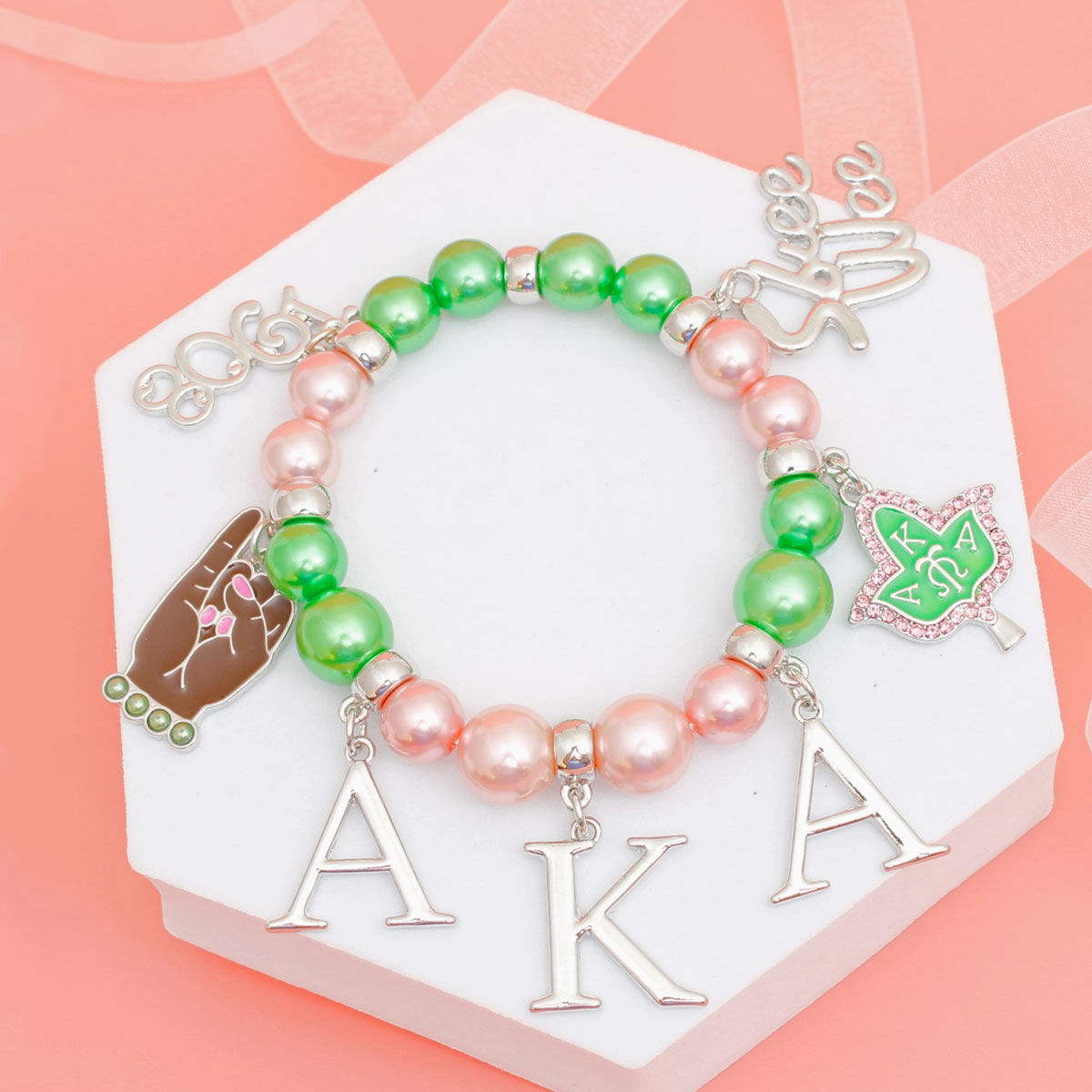 AKA Pink Green Pearl AKA Bracelet Skee Wee