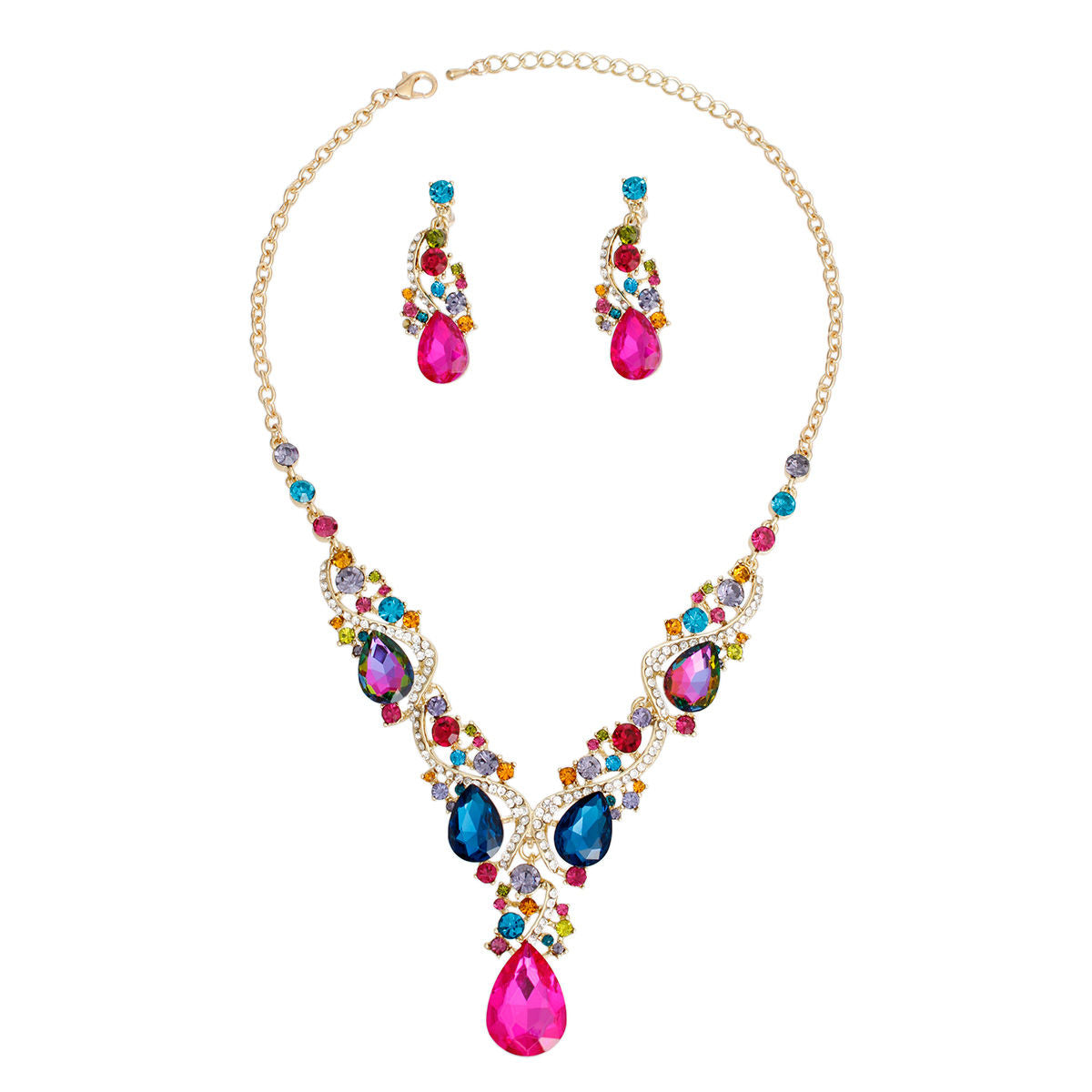 Crystal Collar Multi Stone Necklace for Women