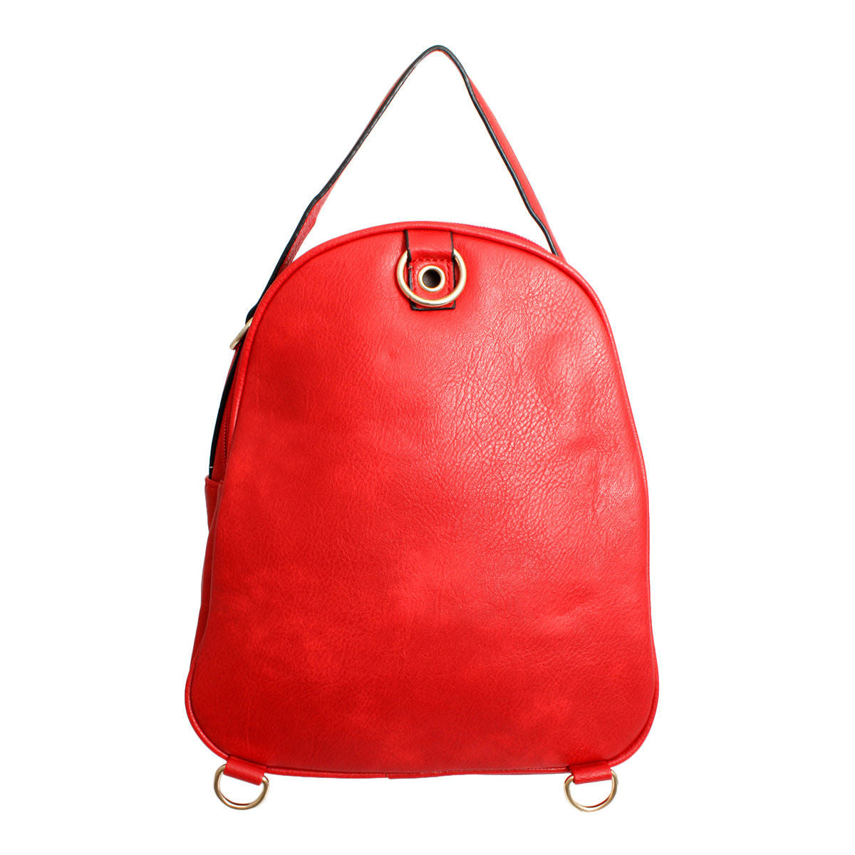 Backpack Red Rounded Small Handbag for Women