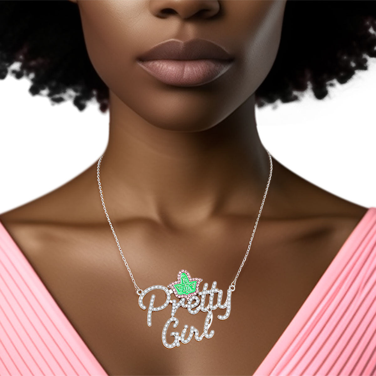 AKA Pretty Girl Pearl Pendant Necklace Women