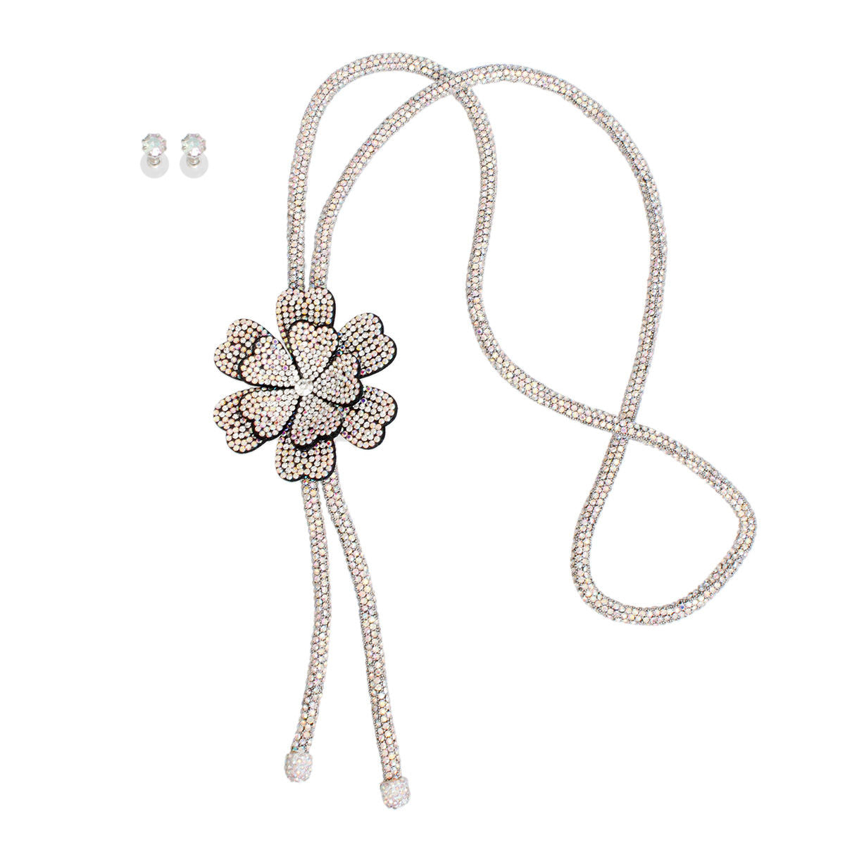 Bolo Necklace AURBO Stone Flower Set for Women