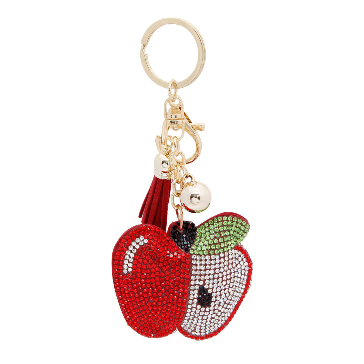 Apple Keychain Bag Charm