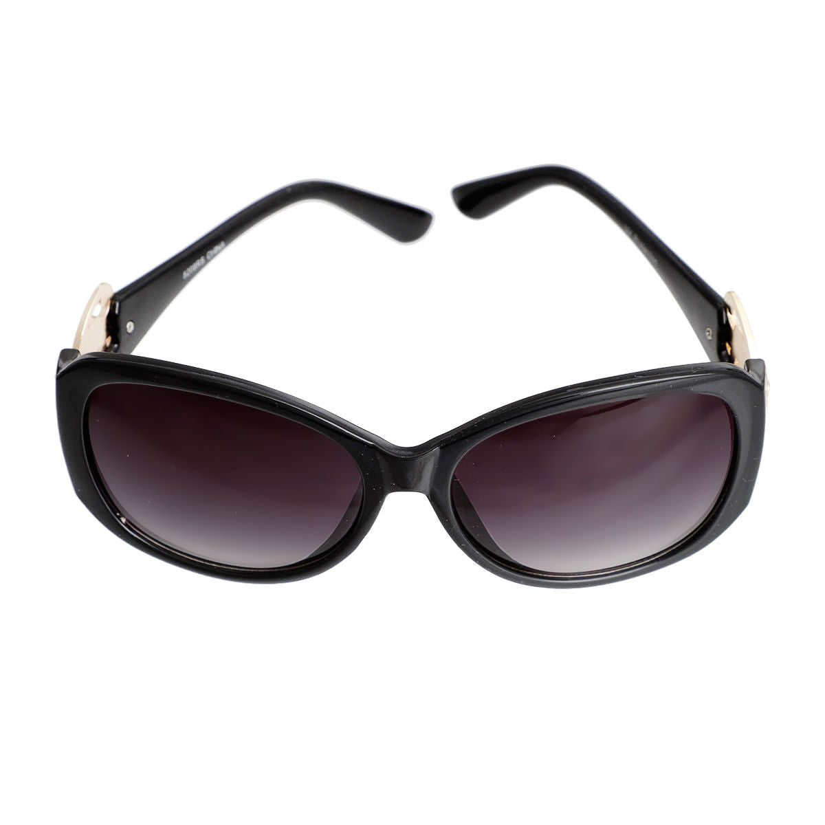 Round Black Gold Butterfly Sunglasses