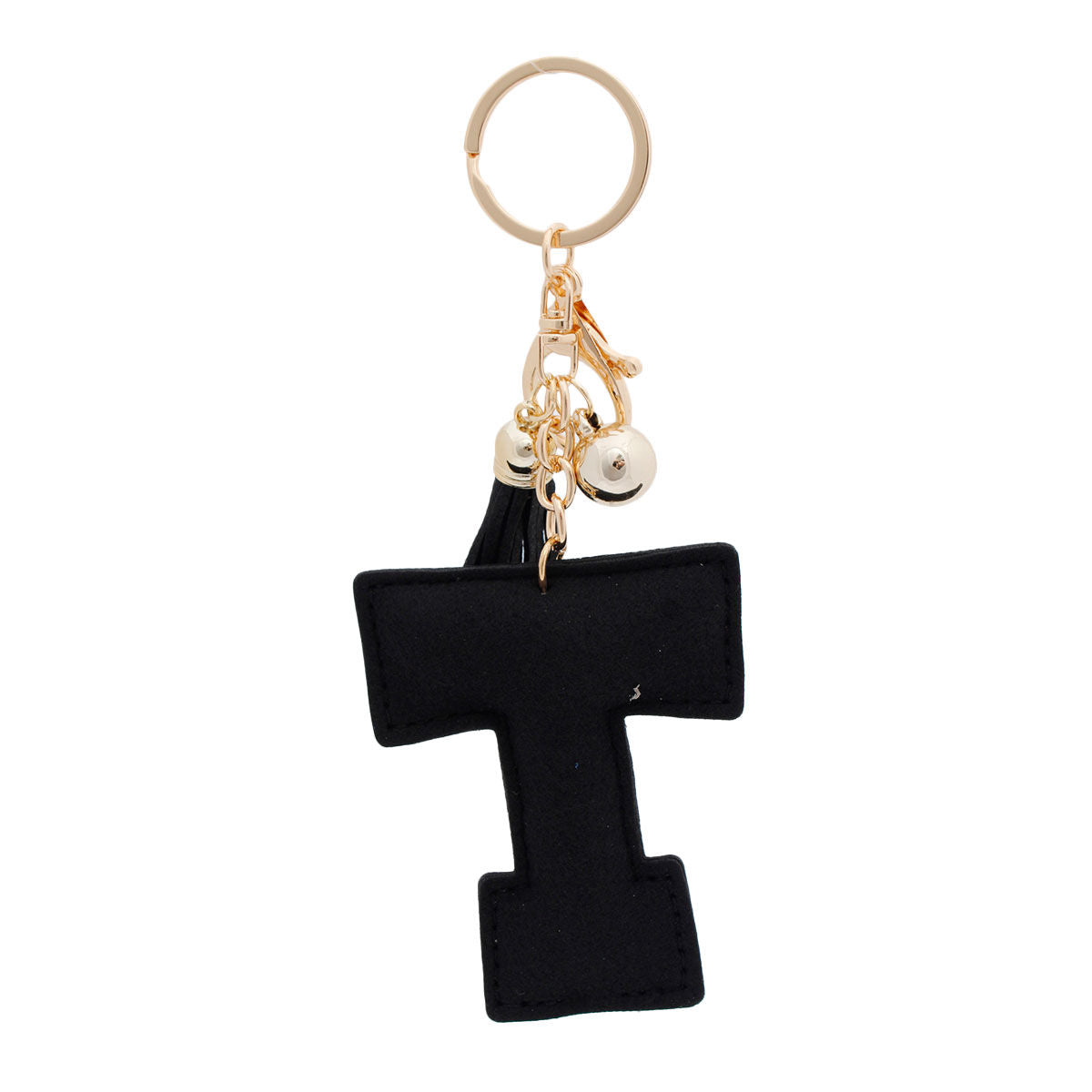 T Black Keychain Bag Charm