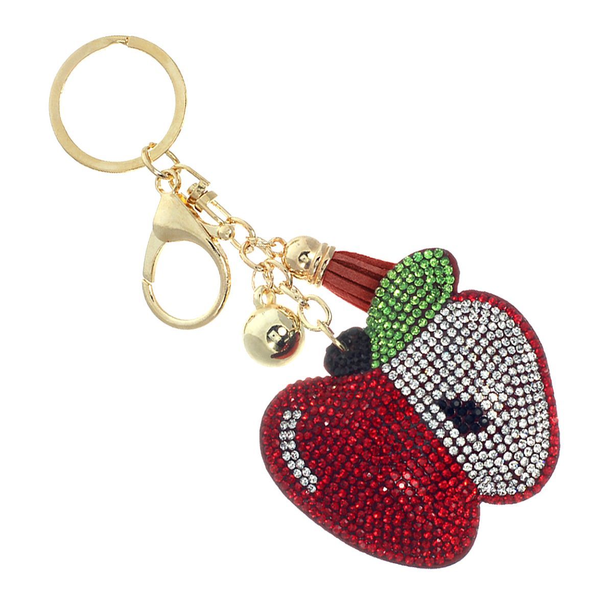 Apple Keychain Bag Charm