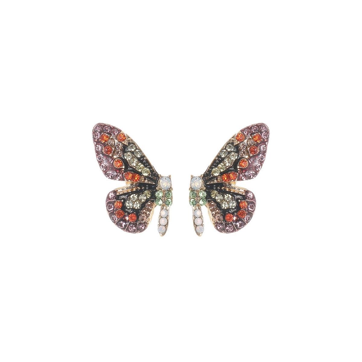 Multi Rhinestone Butterfly Wing Studs