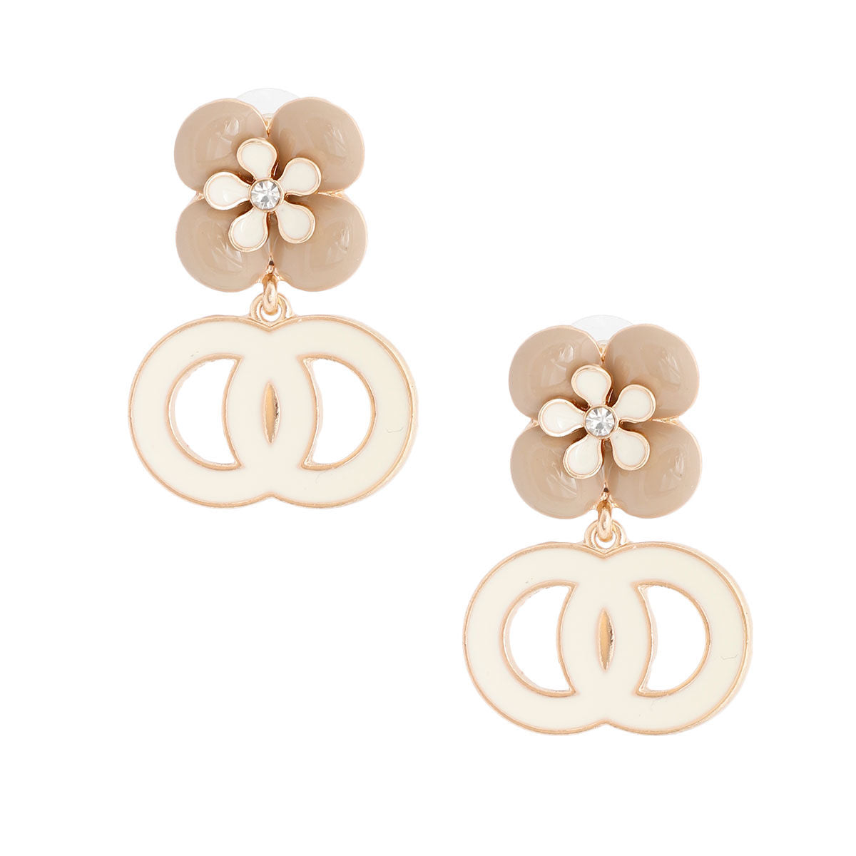 Ivory Flower Designer Earrings