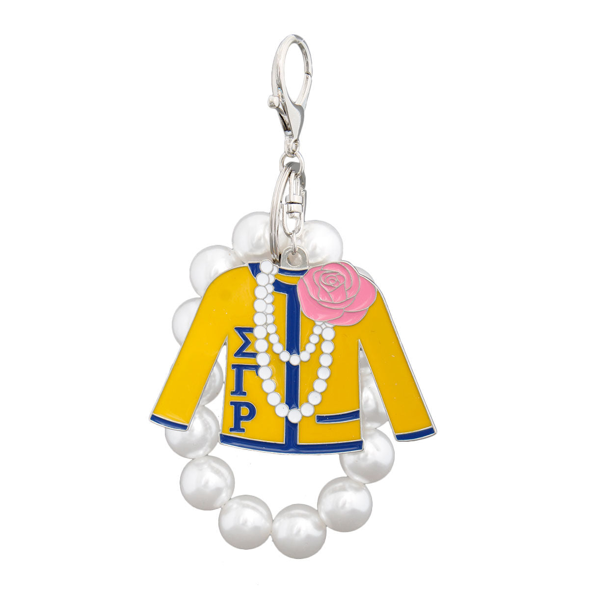 Blue Gold Sorority Keychain