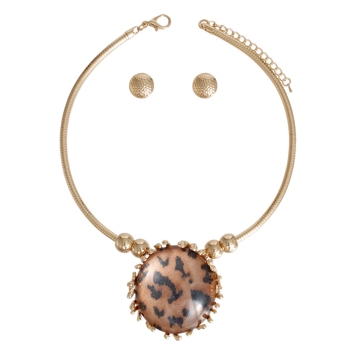 Gold Leopard Branch Necklace