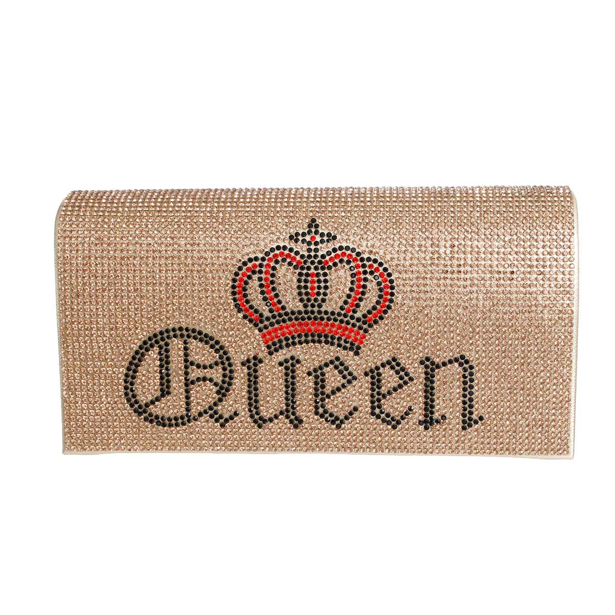 Gold Queen Flap Clutch