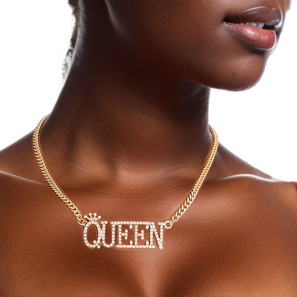 Gold Iced Queen Necklace