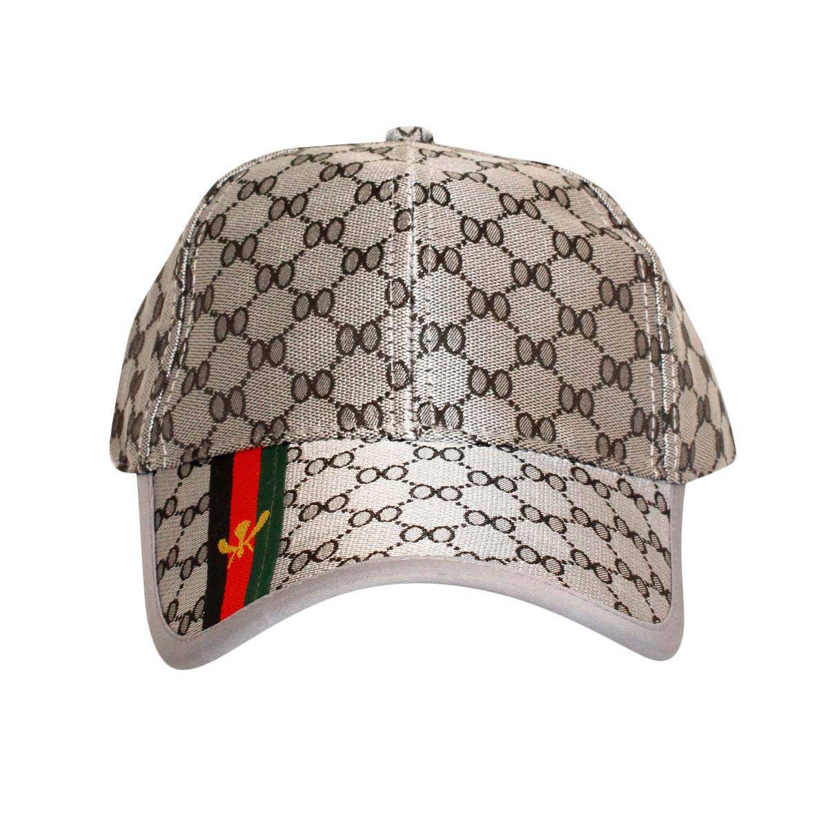 Designer Print Gray Baseball Cap